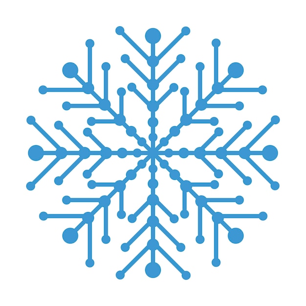 Copos de nieve azules abstractos. Copo de nieve con un patrón. Nieve. ilustración vectorial