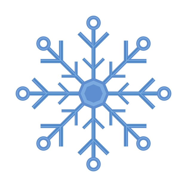 Copos de nieve azules abstractos. Copo de nieve con un patrón. Nieve. ilustración vectorial