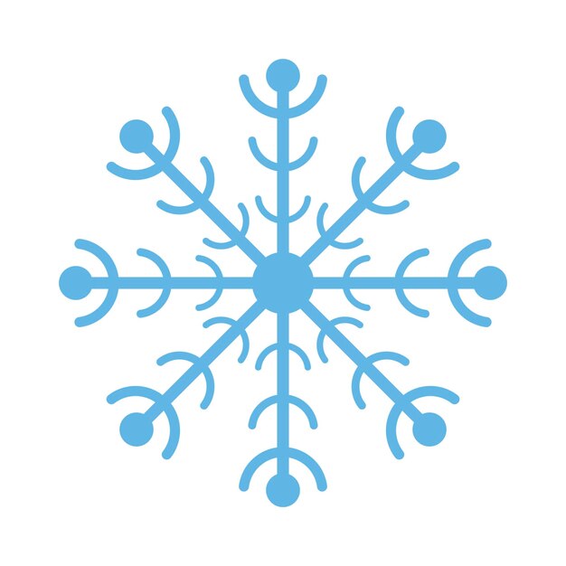 Copos de nieve azules abstractos. Copo de nieve con un patrón. Nieve. ilustración vectorial