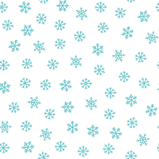 Copos de nieve azules de patrones sin fisuras con fondo blanco.