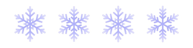 Copos de nieve azules con tracería. Decoración de témpanos de hielo con motivos geométricos abstractos. Símbolo de vacaciones navideñas y juego de vectores