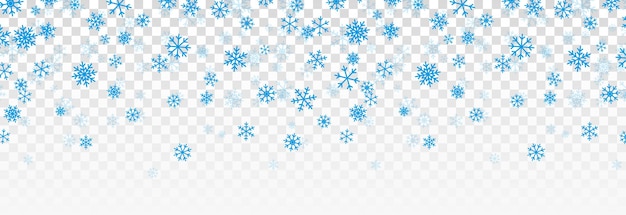 Los copos de nieve azules vectoriales caen del cielo. Copos de nieve png, invierno, copos de nieve png. Nevada.