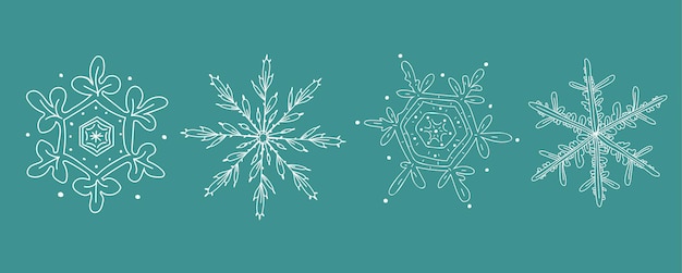 Copos de nieve de Doodle