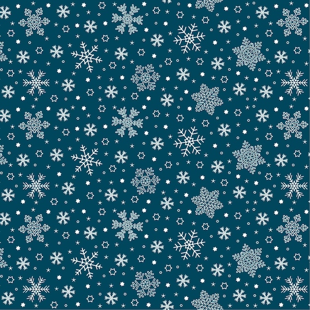 copos de nieve en un fondo azul