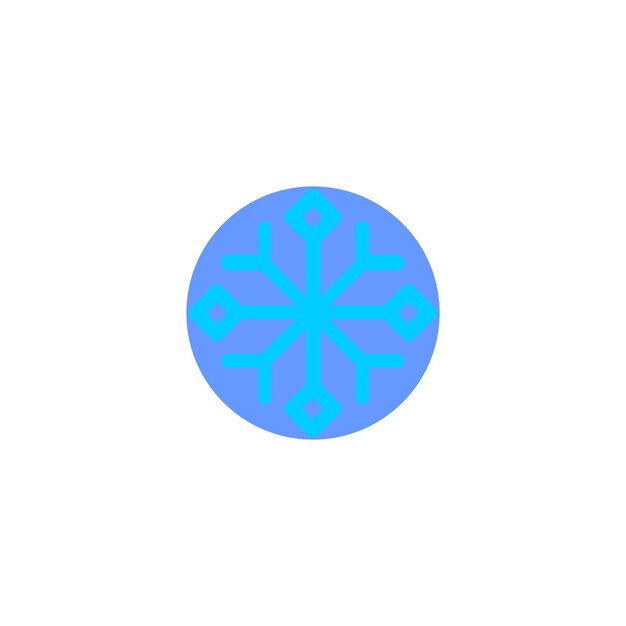 copos de nieve con fondo de círculo nuevo