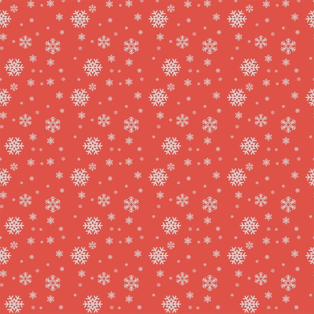 copos de nieve en un fondo verde con estrellas blancas patrón de Navidad fondo rojo