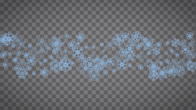 Copos de nieve de Navidad y año nuevo