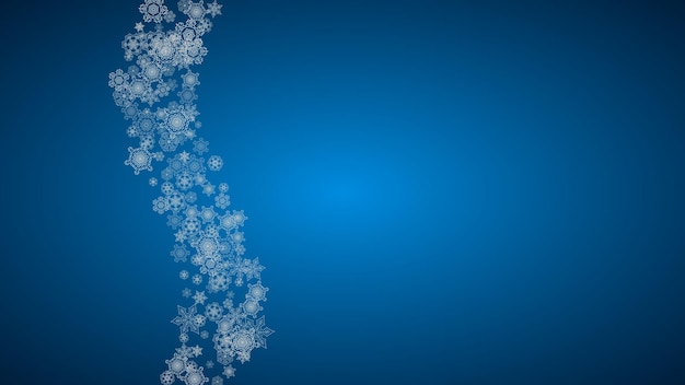 Copos de nieve de Navidad y año nuevo