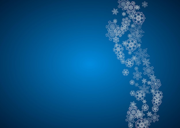 Copos de nieve de Navidad y año nuevo