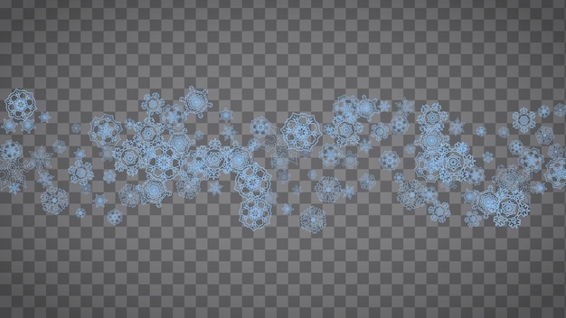Copos de nieve de Navidad y año nuevo
