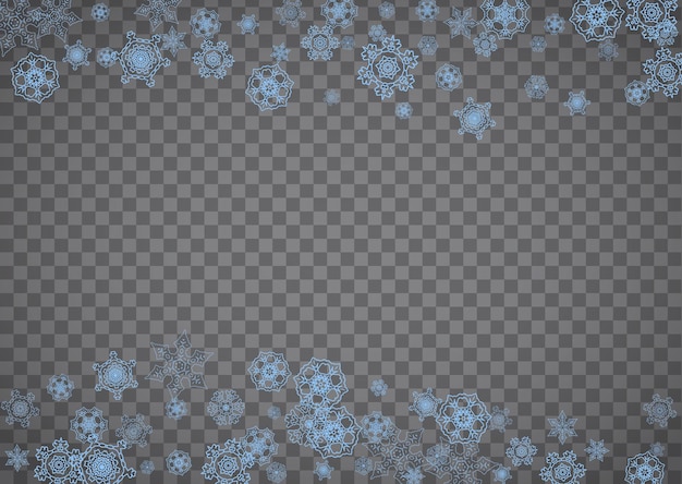 Copos de nieve de Navidad y año nuevo