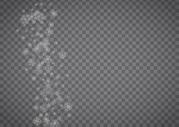 Copos de nieve de Navidad y año nuevo