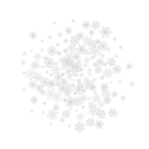 Copos de nieve de Navidad y año nuevo