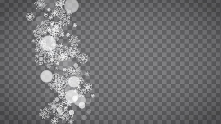 Vector copos de nieve de navidad y año nuevo