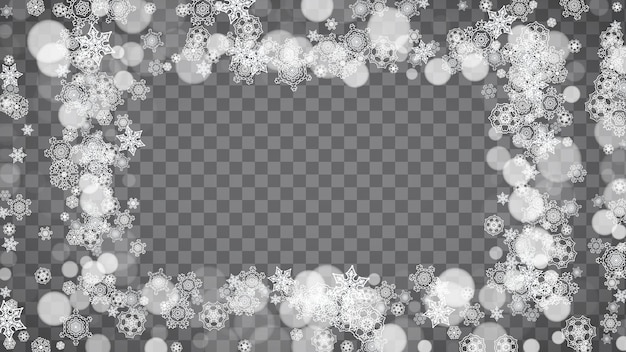 Copos de nieve de Navidad y año nuevo