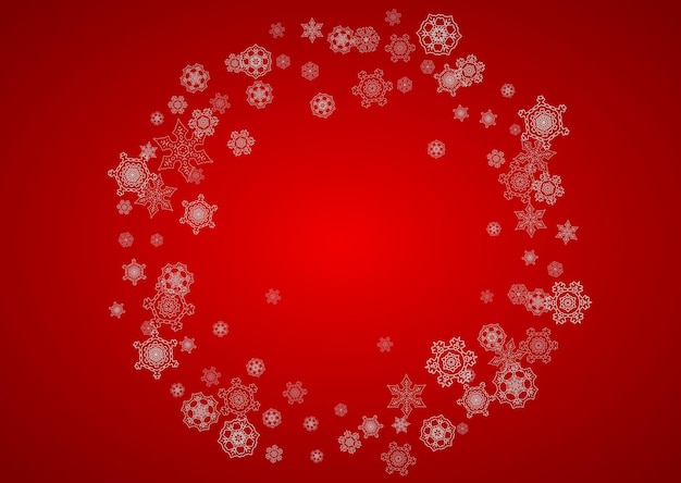 Copos de nieve de navidad y año nuevo