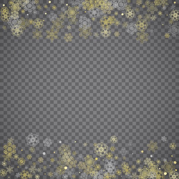 Copos de nieve de Navidad y año nuevo