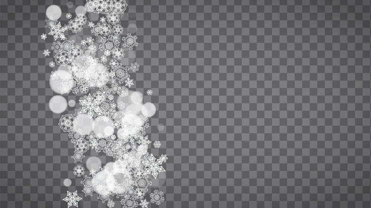 Vector copos de nieve de navidad y año nuevo
