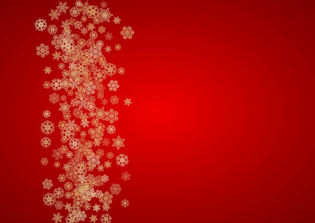 Copos de nieve de navidad y año nuevo