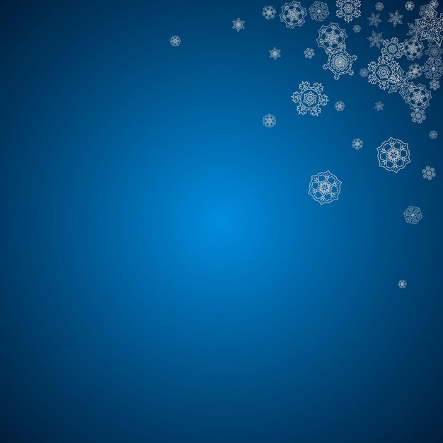 Copos de nieve de Navidad y año nuevo