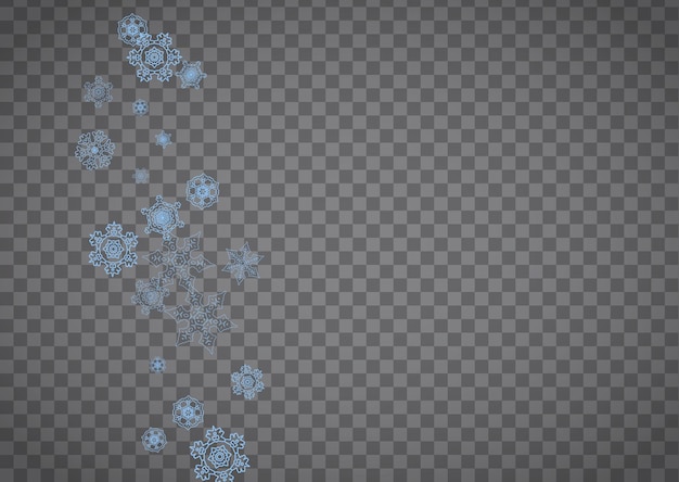 Copos de nieve de Navidad y año nuevo