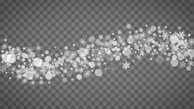 Copos de nieve de Navidad y año nuevo
