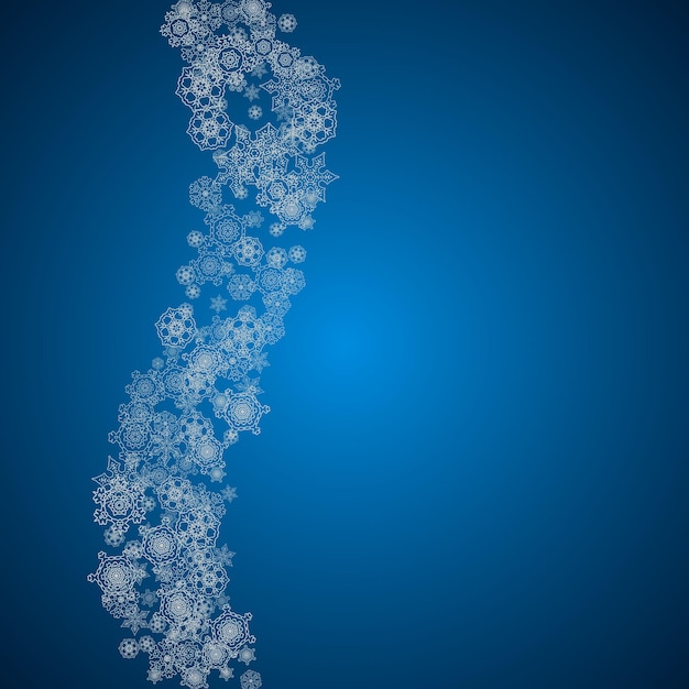 Copos de nieve de Navidad y año nuevo