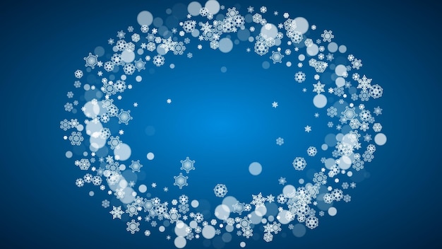 Copos de nieve de Navidad y año nuevo