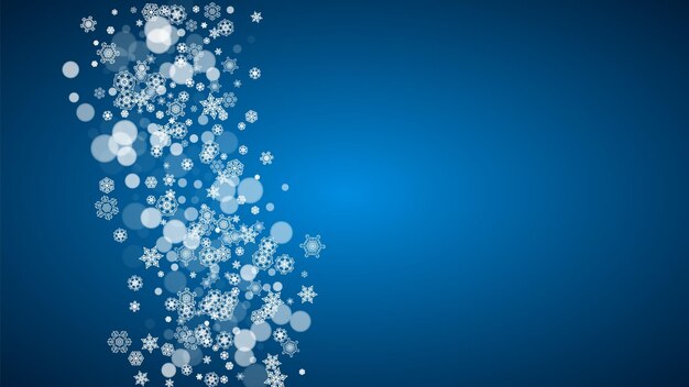 Copos de nieve de Navidad y año nuevo