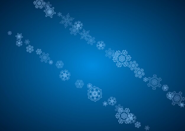 Copos de nieve de Navidad y año nuevo