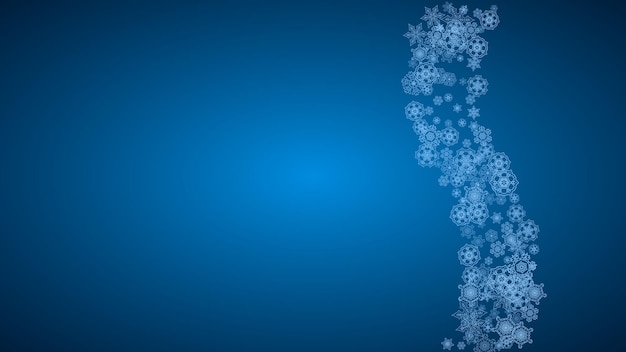 Copos de nieve de Navidad y año nuevo