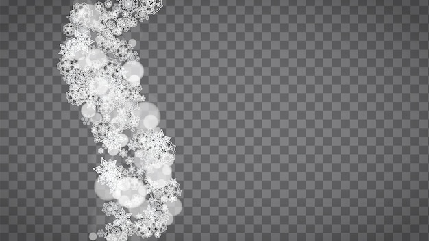Copos de nieve de Navidad y año nuevo