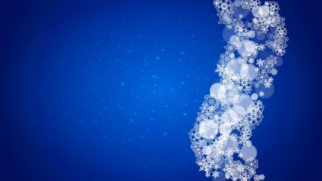 Copos de nieve de Navidad y año nuevo
