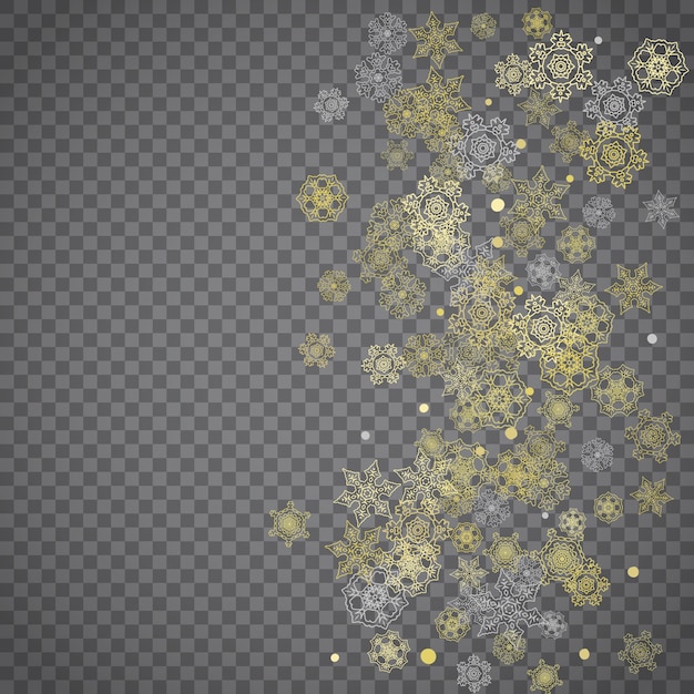 Copos de nieve de Navidad y año nuevo