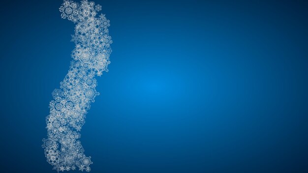 Copos de nieve de Navidad y año nuevo