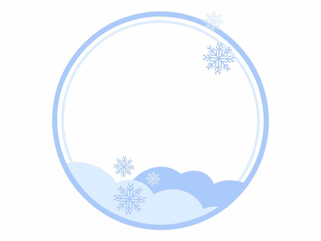Los copos de nieve de Navidad el fondo del marco de la nube