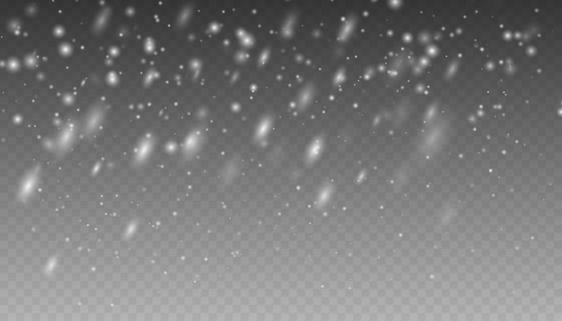 copos de nieve de Navidad en un fondo transparente copos de Nieve fondo de nieve copos de neve