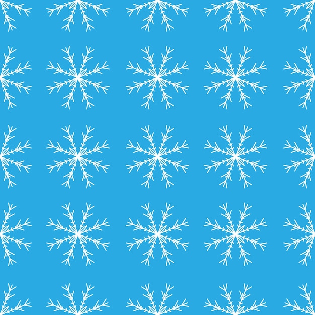 Copos de nieve de patrones sin fisuras Patrón de nieve Invierno simple Año nuevo Fondo de Navidad Vector