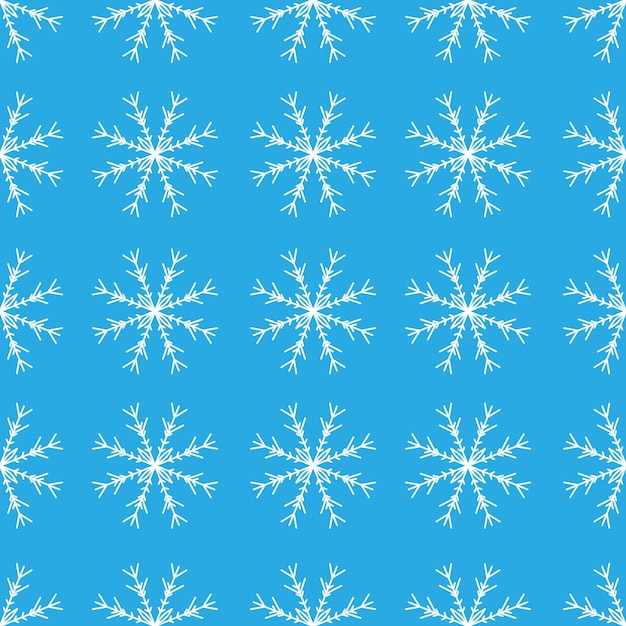 Copos de nieve de patrones sin fisuras Patrón de nieve Invierno simple Año nuevo Fondo de Navidad Vector