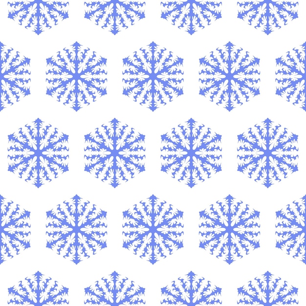 Copos de nieve de patrones sin fisuras vector de fondo para la replicación continua