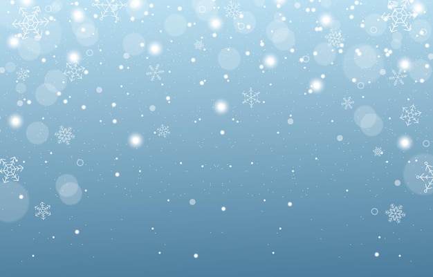 copos de nieve sobre un fondo azul