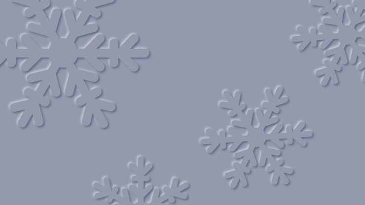 Vector copos de nieve sobre fondo gris