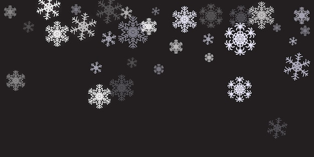 copos de nieve sobre un fondo oscuro