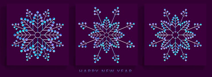 Vector copos de nieve texturizados aislados de navidad de componente de diseño de tinte azul