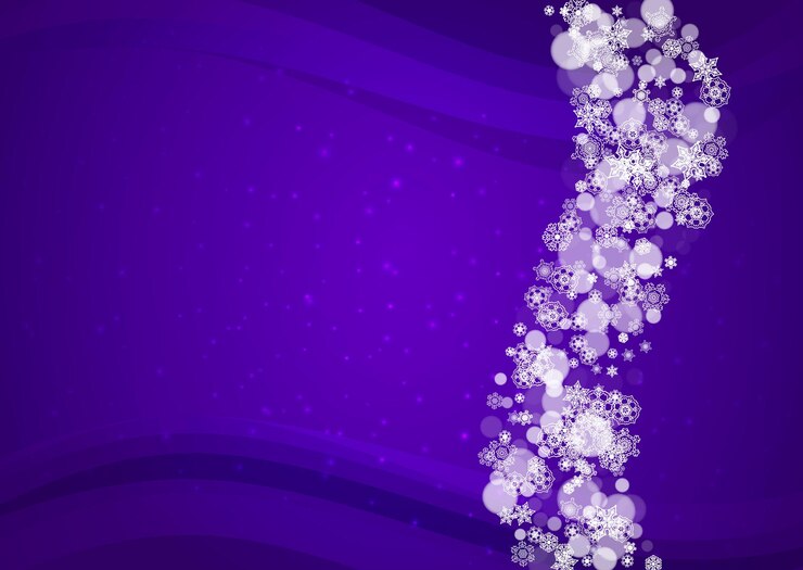 Vector copos de nieve ultravioleta de navidad y año nuevo