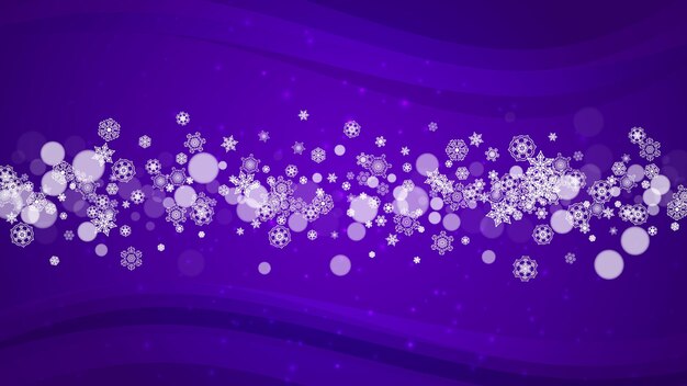 Copos de nieve ultravioleta de Navidad y año nuevo