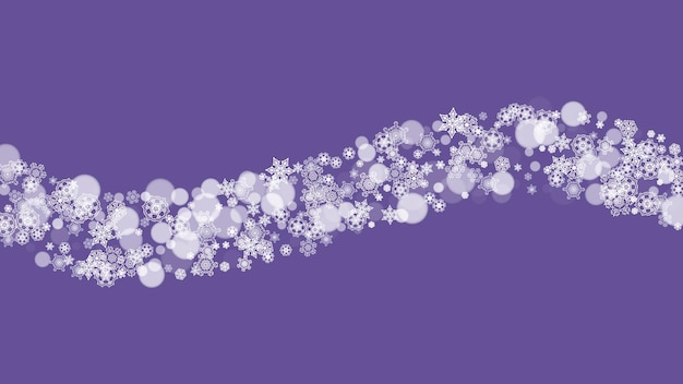 Copos de nieve ultravioleta de Navidad y año nuevo