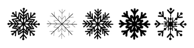 copos de nieve en vector de stock de estilo plano moderno