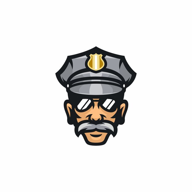 Cops vector ilustración de icono de mascota