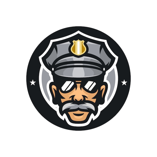 Cops vector ilustración de icono de mascota